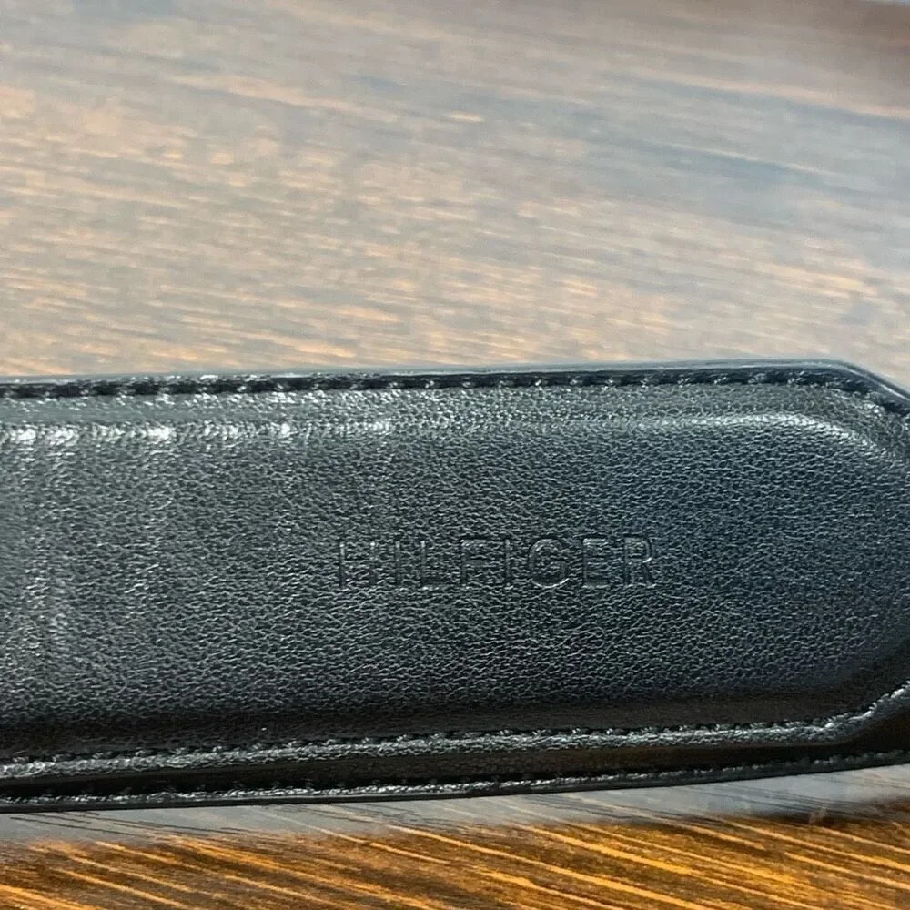 Tommy Hilfiger Men's CHG Genuine Leather Reversible Belt Black Size 54|56 NWOT